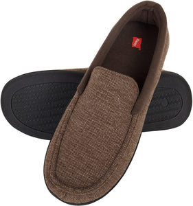 Hanes Men's ComfortSoft Memory Foam Knit Venetian Moccasin Indoor/Outdoor Slipper