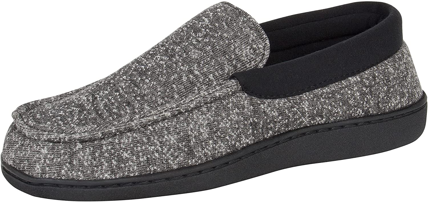 Hanes Men's ComfortSoft Memory Foam Knit Venetian Moccasin Indoor/Outdoor Slipper