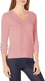 Load image into Gallery viewer, Nautica Women&#39;s Effortless J-Class Long Sleeve 100% Cotton V-Neck Sweater
