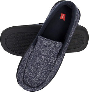 Hanes Men's ComfortSoft Memory Foam Knit Venetian Moccasin Indoor/Outdoor Slipper