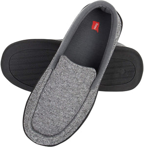 Hanes Men's ComfortSoft Memory Foam Knit Venetian Moccasin Indoor/Outdoor Slipper