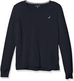 Load image into Gallery viewer, Nautica Women&#39;s Effortless J-Class Long Sleeve 100% Cotton V-Neck Sweater
