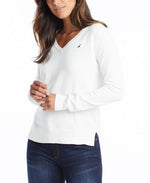 Load image into Gallery viewer, Nautica Women&#39;s Effortless J-Class Long Sleeve 100% Cotton V-Neck Sweater
