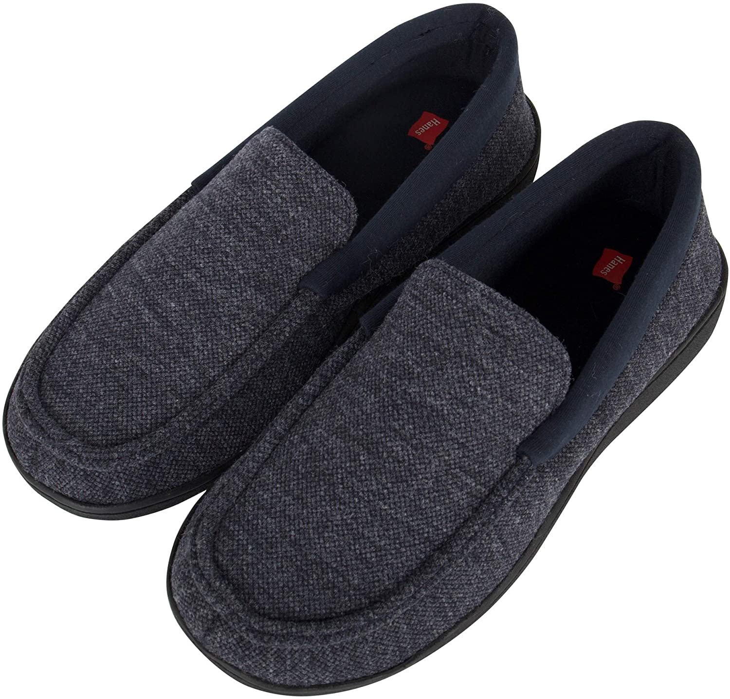 Hanes Men's ComfortSoft Memory Foam Knit Venetian Moccasin Indoor/Outdoor Slipper