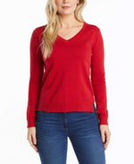 Load image into Gallery viewer, Nautica Women&#39;s Effortless J-Class Long Sleeve 100% Cotton V-Neck Sweater
