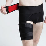 Load image into Gallery viewer, Thigh Support Compression Brace Wrap Black Sprains Therapy Groin Leg Hip Pain Relief
