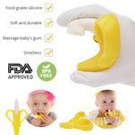 Load image into Gallery viewer, Safe Baby Teether Toys Toddle BPA Free Banana Teething Ring Silicone Chew Dental Care Toothbrush Nursing Beads Gift For Infant
