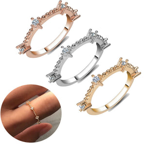 Fashion Women 14K Solid Rose Gold Stack Twisted Ring Wedding Party Women Jewelry