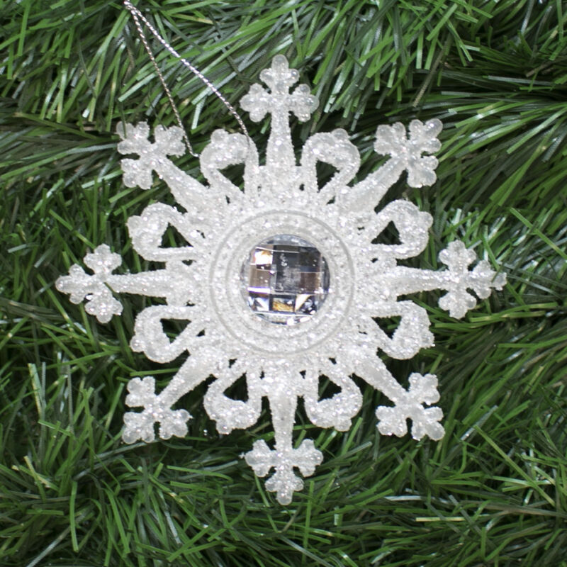 Ivory White Christmas Tree Pendant Baubles Fairy Snowflake Santa Decorations