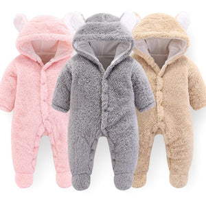 2019 Newborn Baby Winter Hoodie Clothes Polyester Infant Baby Girls Pink Climbing New Spring Outwear Rompers 3m 12m Boy Jumpsuit, Color - pink mao