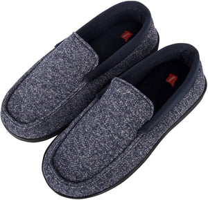 Hanes Men's ComfortSoft Memory Foam Knit Venetian Moccasin Indoor/Outdoor Slipper