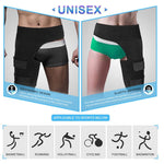 Load image into Gallery viewer, Thigh Support Compression Brace Wrap Black Sprains Therapy Groin Leg Hip Pain Relief
