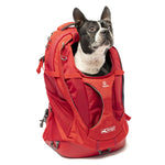 Load image into Gallery viewer, Kurgo G-Train K9 Pack, Carrier Backpack for Small Dogs and Cats, Ideal for Hiking or Travel, Waterproof Bottom, Chili Red
