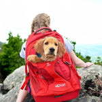 Load image into Gallery viewer, Kurgo G-Train K9 Pack, Carrier Backpack for Small Dogs and Cats, Ideal for Hiking or Travel, Waterproof Bottom, Chili Red
