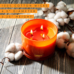 Load image into Gallery viewer, 96NORTH Luxury Vanilla Soy Candles | Large 3 Wick Jar Candle | Up to 50 Hours Burning Time | 100% Natural Soy Wax | Relaxing Aromatherapy Aesthetic Candle | Housewarming Gift for Men and Women
