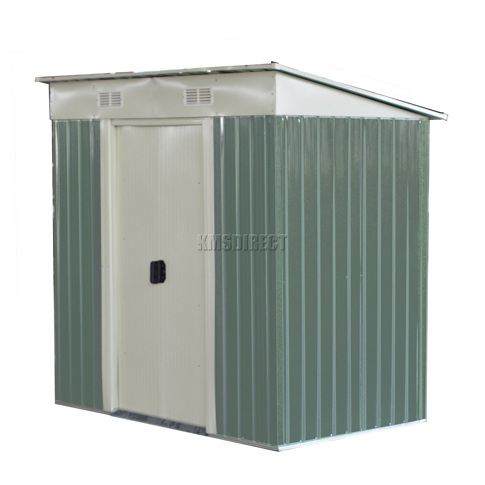 BIRCHTREE New Garden Shed Metal Pent Roof Outdoor Storage With Free Foundation