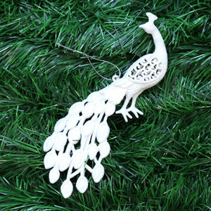 Ivory White Christmas Tree Pendant Baubles Fairy Snowflake Santa Decorations