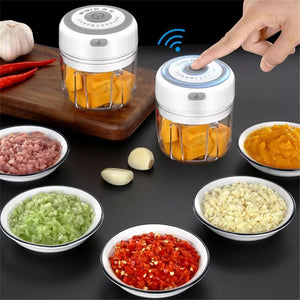 Dropshipping Wireless USB Charging Electric Mini Garlic Crusher Press Blender Grinder Garlic Chopper