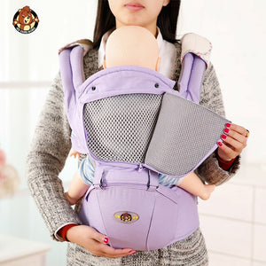 AIEBAO Ergonomic Baby Carrier Infant Kid Baby Hipseat Sling Front Facing Kangaroo Baby Wrap Carrier for Baby Travel 0 18 Months