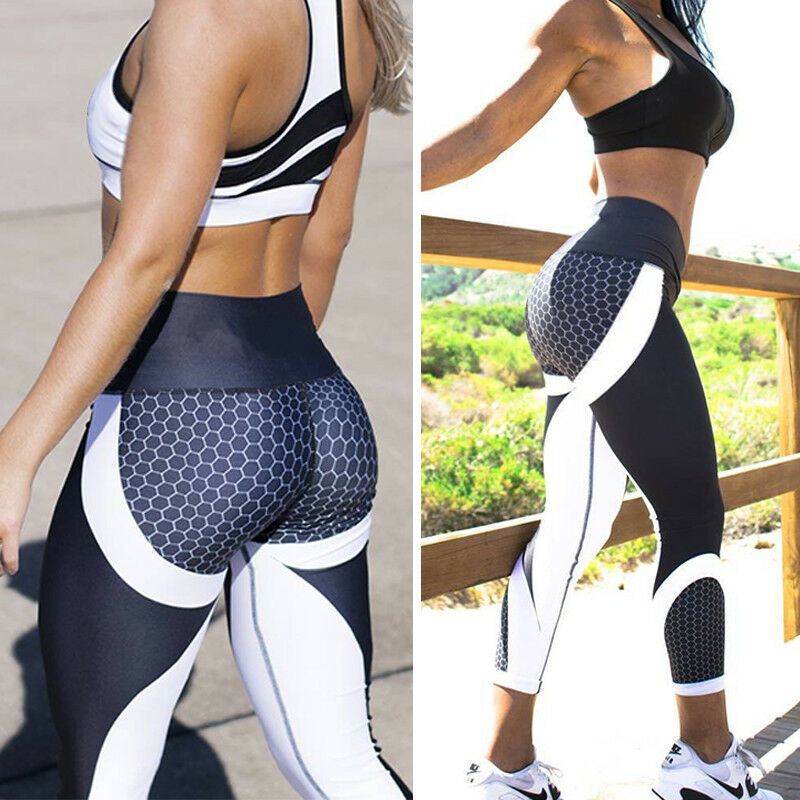 Women Ruched Push Up Leggings Yoga Pants Anti Cellulite Sports Scrunch NEW X285