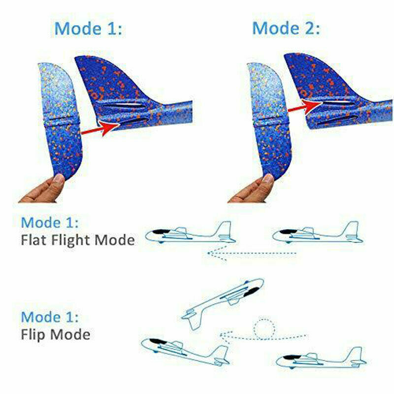 38cm/48cm EPP Foam Hand Throw Airplane Outdoor Launch Glider Plane Kids Toy Gift