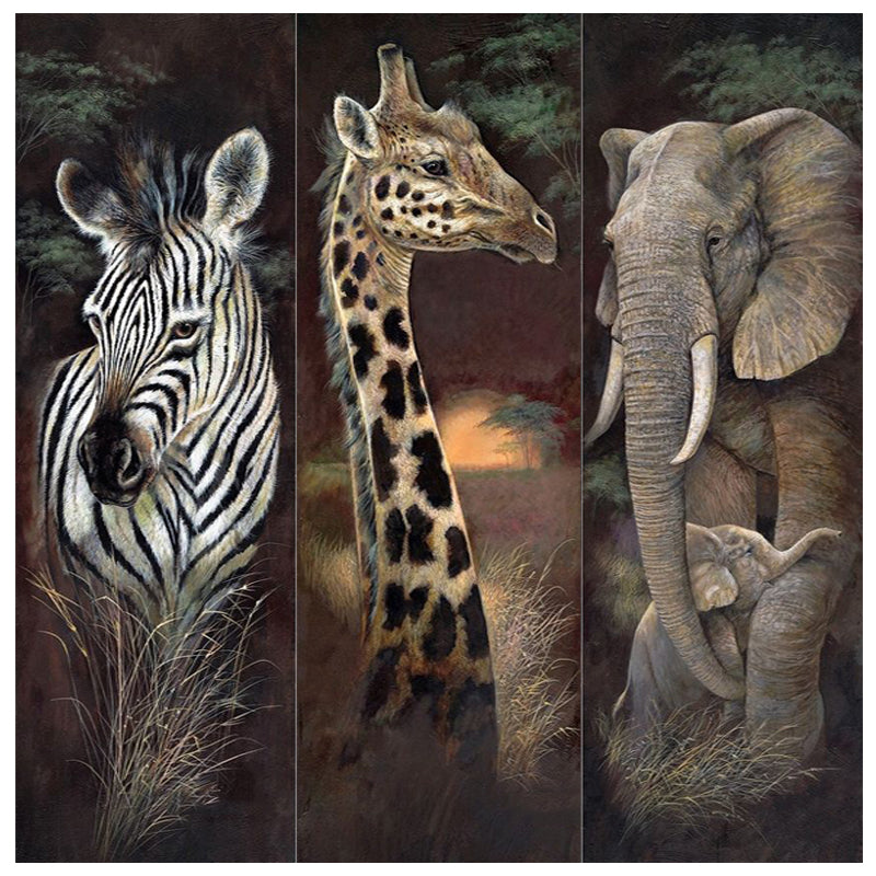 Animal Diamond Embroidery 5D DIY Diamond Painting Christmas Tigers And Giraffes Cross Stitch Full Rhinestone Mosaic