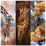 Load image into Gallery viewer, Animal Diamond Embroidery 5D DIY Diamond Painting Christmas Tigers And Giraffes Cross Stitch Full Rhinestone Mosaic
