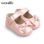 Load image into Gallery viewer, Autumn Soft Sole Girl Baby Shoes PU First Walkers Baby Girl Butterfly-knot Shoes 0-18 Months Baby Moccasins Shoe
