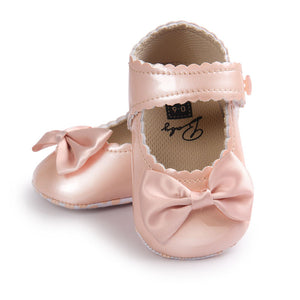 Autumn Soft Sole Girl Baby Shoes PU First Walkers Baby Girl Butterfly-knot Shoes 0-18 Months Baby Moccasins Shoe