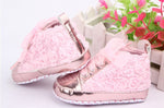 Load image into Gallery viewer, Soft-Soled Rose Flower Baby Shoes
