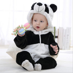 Baby rompers 2017 boys sleepwear girls newborn clothes Hello kitty Cartoon Jumpsuit Pajamas warm cute animal macacao bebe YJY11