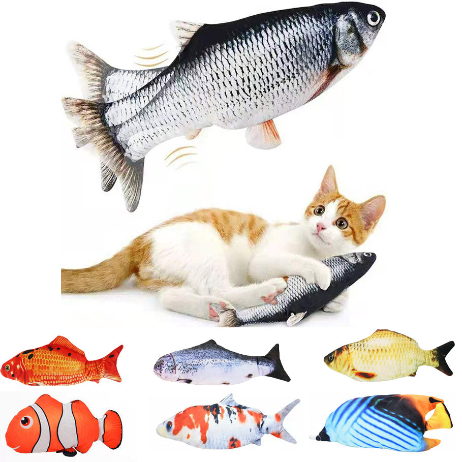 Cat USB Charger Toy Fish Interactive Electric floppy Fish Cat toy Realistic Pet Cats Chew Bite Toys Pet Supplies Cats dog toy|Cat Toys|