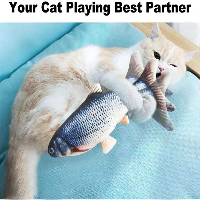 Cat USB Charger Toy Fish Interactive Electric floppy Fish Cat toy Realistic Pet Cats Chew Bite Toys Pet Supplies Cats dog toy|Cat Toys|