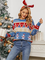 Load image into Gallery viewer, Charmingtrend Winter Women Sweaters Casual Sweater Female Pullover Christmas Snowman Printed Sweater Oversized American Retro
