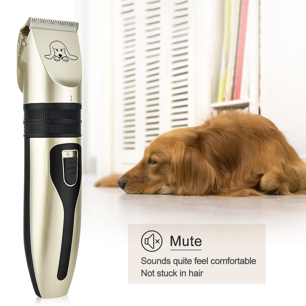 Electric Pet Dog Clipper Dog Hair Trimmer Kit Rechargeable Pet Dog Cat Low noise Grooming Shaver Cut Machine Set+Spare Blade|Dog Hair Trimmers|