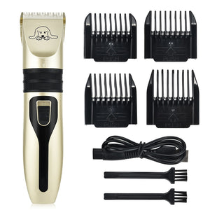 Electric Pet Dog Clipper Dog Hair Trimmer Kit Rechargeable Pet Dog Cat Low noise Grooming Shaver Cut Machine Set+Spare Blade|Dog Hair Trimmers|