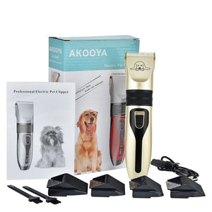 Electric Pet Dog Clipper Dog Hair Trimmer Kit Rechargeable Pet Dog Cat Low noise Grooming Shaver Cut Machine Set+Spare Blade|Dog Hair Trimmers|