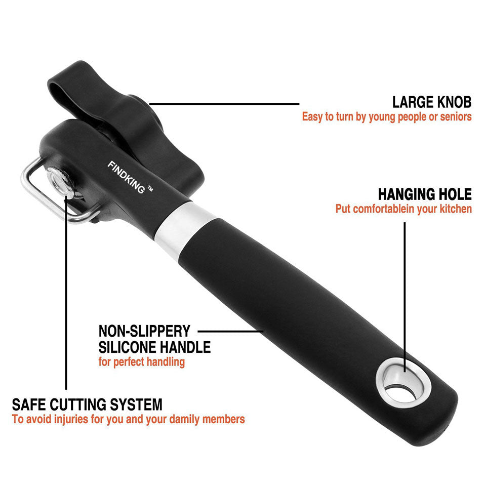 FINDKING brand Cans Opener Professional Ergonomic Manual Can Opener Side Cut Manual Can Opener