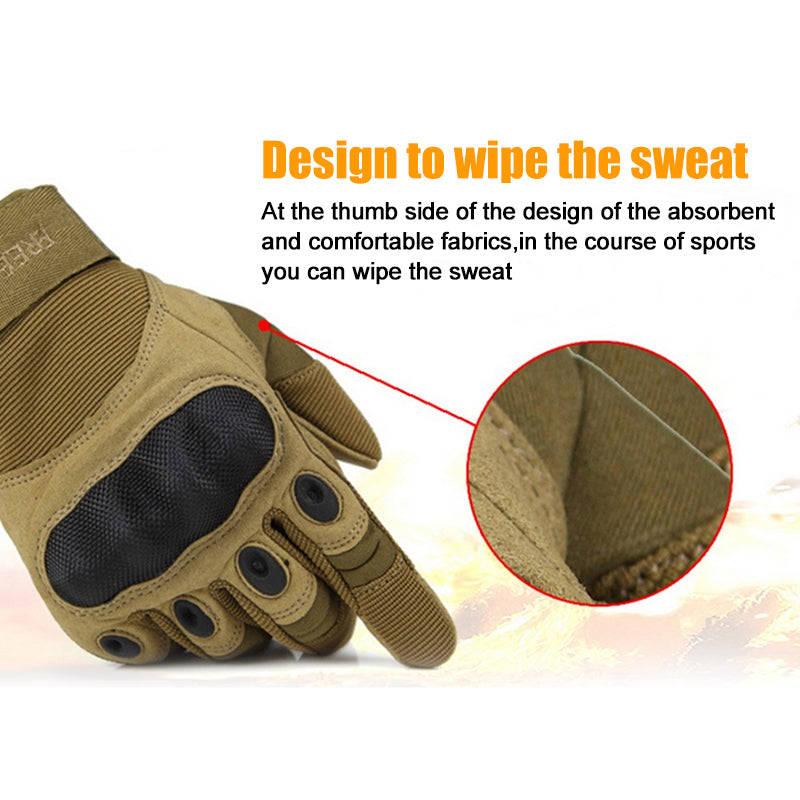 FREE SOLDIER Outdoor Sports Tactical Gloves, Climbing Gloves Men's Full Gloves For Hiking Cycling Training