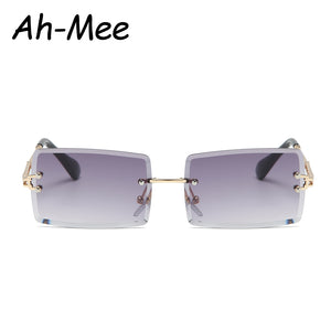 Fashion Rimless Rectangle Sunglasses