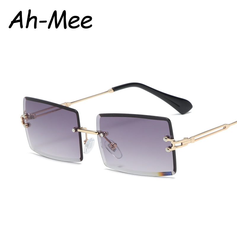 Fashion Rimless Rectangle Sunglasses