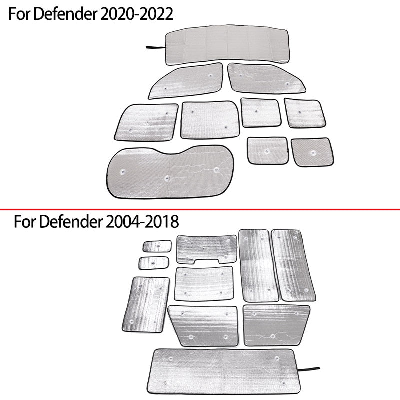 New Defender 110 Full Windscreen And Glass Sunshade Protection Kit With Suction Cups