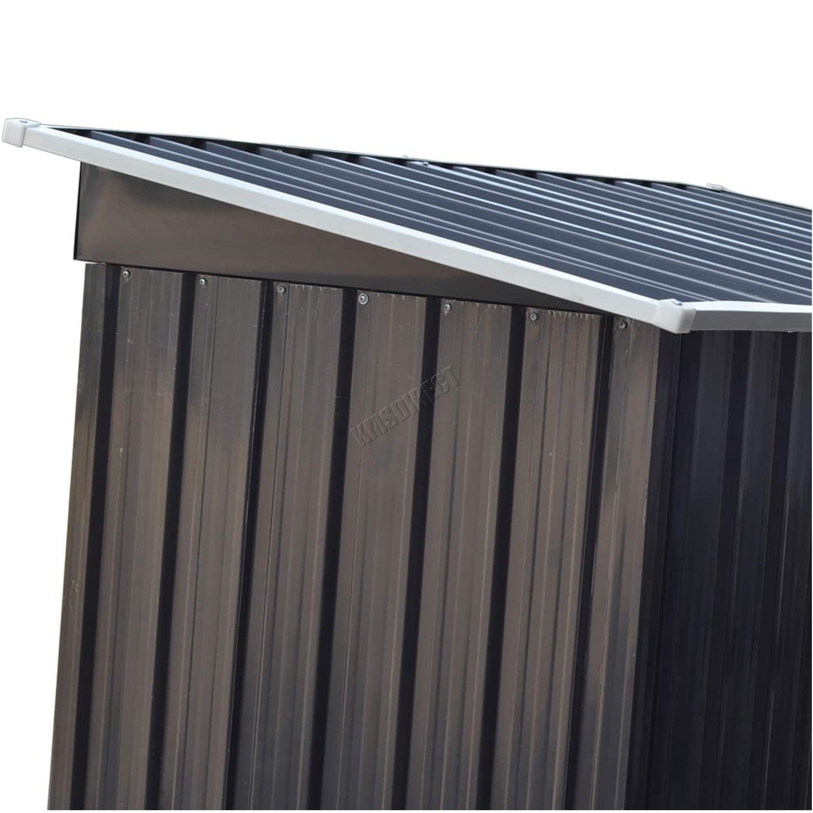 BIRCHTREE New Garden Shed Metal Pent Roof Outdoor Storage With Free Foundation