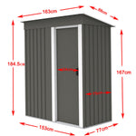 Load image into Gallery viewer, BIRCHTREE New Garden Shed Metal Pent Roof Outdoor Storage With Free Foundation
