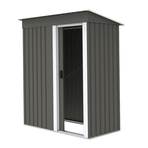 BIRCHTREE New Garden Shed Metal Pent Roof Outdoor Storage With Free Foundation