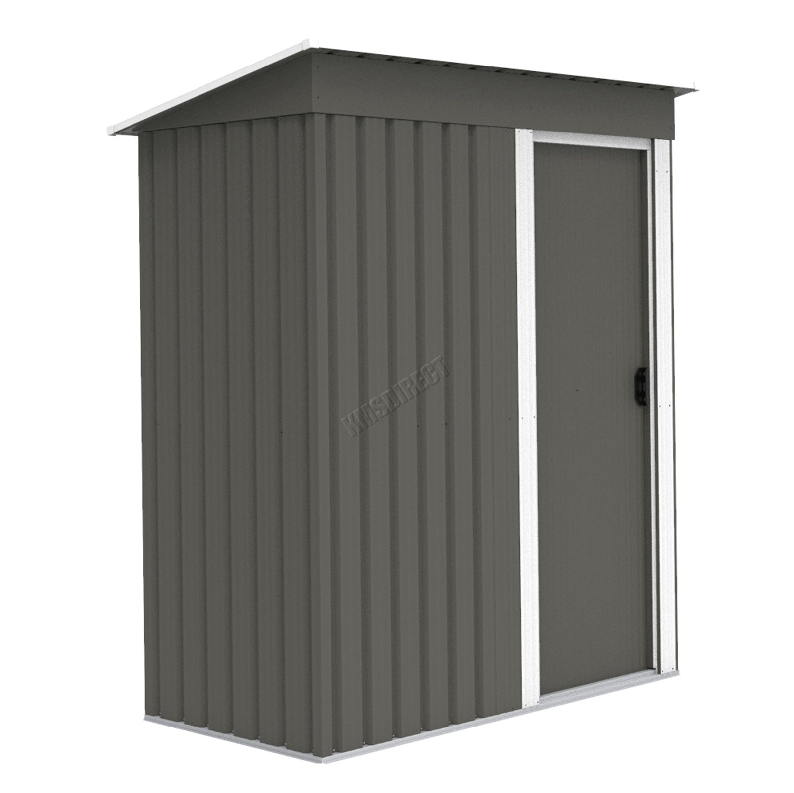 BIRCHTREE New Garden Shed Metal Pent Roof Outdoor Storage With Free Foundation