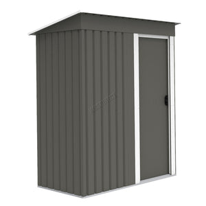 BIRCHTREE New Garden Shed Metal Pent Roof Outdoor Storage With Free Foundation