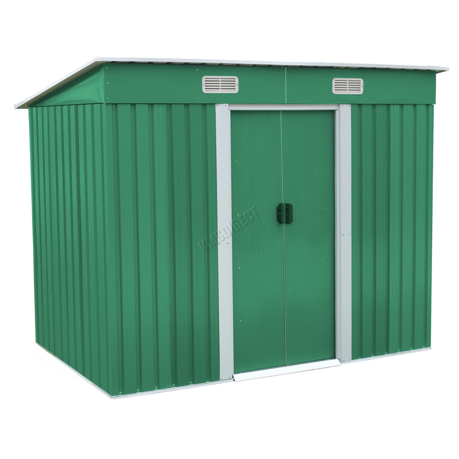 BIRCHTREE New Garden Shed Metal Pent Roof Outdoor Storage With Free Foundation