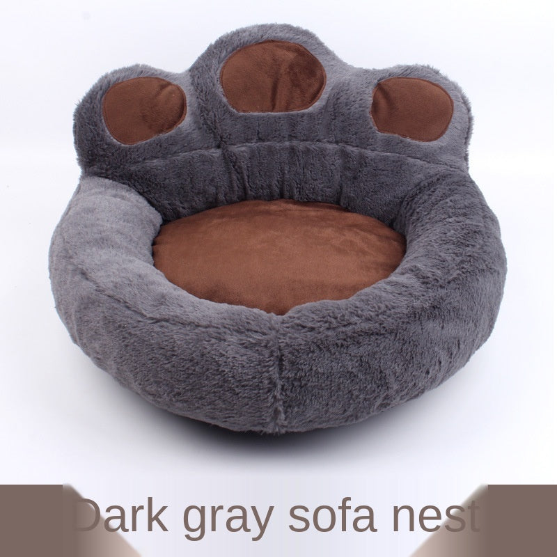 pet product dropshipping Cat palm Soft round removable washable cat bed lager pet bed