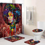 Load image into Gallery viewer, Leopard Lion Tiger Shower Curtain Fabric Polyester Waterproof Bath Curtain and Rug Set
